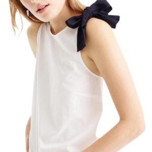 J. Crew White Top w/ Bow